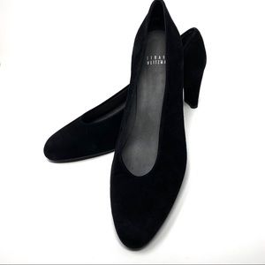 Stuart Weitzman Black Suede Heels Size 8.5 M